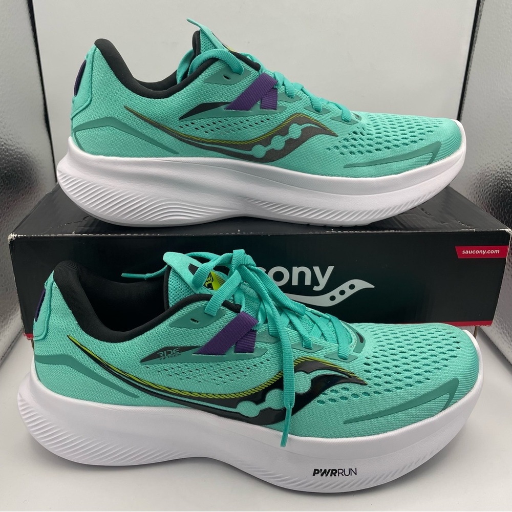 SAUCONY Ride 15 running athletic sneakers women Size 8.5 - Picture 2 of 13